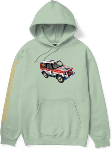 HUF X Toyota Land Cruiser Sahara Rally Pullover Hoodie Sweatshirt, Black, Large in Kuwait