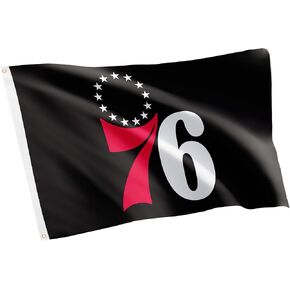 Desert Cactus Philadelphia 76ers Flag NBA 100% Polyester Indoor Outdoor 3x5 feet National Basketball Association Team Flags (Flag #1)