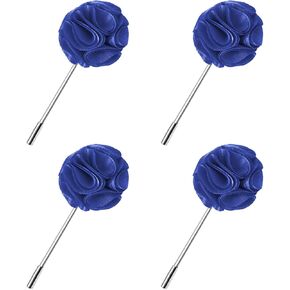 Boutonniere for Men,Boutonniere Pins for Men,Lapel Pin for Men Suits,Handmade Satin Flower Pins for Clothes,Lapel Pins,Brooch Pins for Men,Boutonniere for Groom Flower Pin Wedding