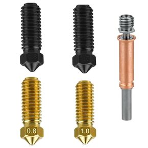 Kobra 3 Hotend Hot End Assembled Extruder Printhead Kit - 3D Printer Hotend Replacement with Low Friction Brass Nozzle, 100K Thermistor, Heater Cartridge and Heat Block for Anycubic Kobra 3
