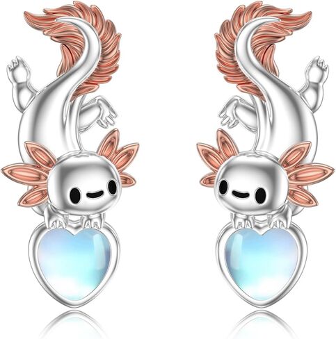 PELOVNY Duck Moon Stud Earrings 925 Sterling Silver Duck Themed Jewelry Gifts for Women Duck Lovers in Kuwait