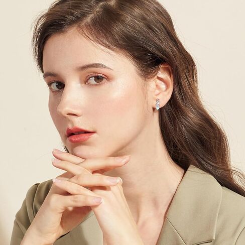 PELOVNY Duck Moon Stud Earrings 925 Sterling Silver Duck Themed Jewelry Gifts for Women Duck Lovers in Kuwait