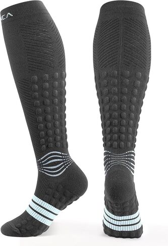 NEENCA Compression Socks, Athletic Calf Socks for Injury Recovery & Pain Relief, Sports Protection—1 Pair, 20-30 mmhg, Black Blue, L in Kuwait