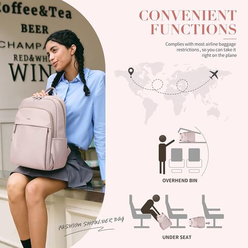 GOLF SUPAGS Stylish Laptop Backpack for Women Computer Bag Fits 14 Inch Notebook Travel College Work Backpacks Purse (Black) in Kuwait