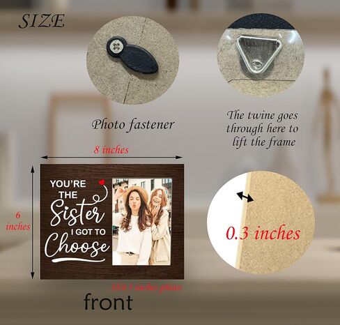 You're the Sister I Got to Choose Picture Frame, Best Friend Frame Gift for Women, Friendship Wooden Frame Gift for Besties, 4x6 inch Photo in Saudi Arabia