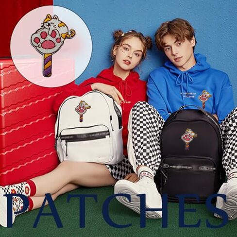 قطة لطيفة مع وعاء الآيس كريم، يمكن كيها على رقعة للملابس، رقع إصلاح مطرزة مضحكة لتزيين الملابس بنفسك، فنون حرفية حديدية على الرقع للنساء والفتيات والرجال والأولاد in Kuwait