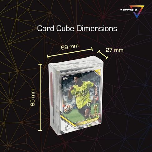 BCW Spectrum Card Cubes | Holds 40 Sleeved Cards | Crystal Clear Acrylic | Perfect for Playing Cards, Trading Cards, Sports Cards, and Board Game Accessories | Durable, Acid-Free PET | 69x95x10mm in Saudi Arabia