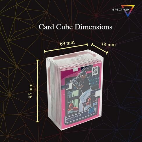 BCW Spectrum Card Cubes | Holds 40 Sleeved Cards | Crystal Clear Acrylic | Perfect for Playing Cards, Trading Cards, Sports Cards, and Board Game Accessories | Durable, Acid-Free PET | 69x95x10mm in Saudi Arabia