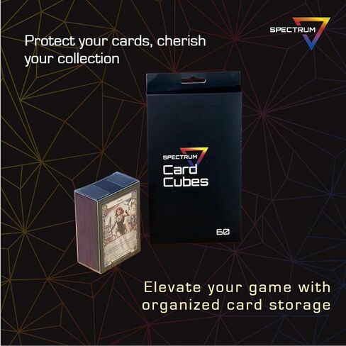 BCW Spectrum Card Cubes | Holds 40 Sleeved Cards | Crystal Clear Acrylic | Perfect for Playing Cards, Trading Cards, Sports Cards, and Board Game Accessories | Durable, Acid-Free PET | 69x95x10mm in Saudi Arabia