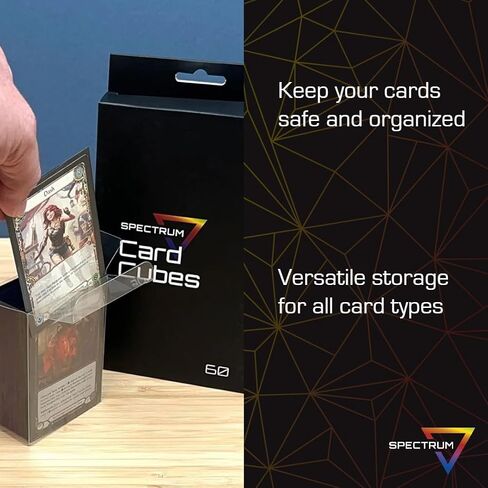BCW Spectrum Card Cubes | Holds 40 Sleeved Cards | Crystal Clear Acrylic | Perfect for Playing Cards, Trading Cards, Sports Cards, and Board Game Accessories | Durable, Acid-Free PET | 69x95x10mm in Saudi Arabia