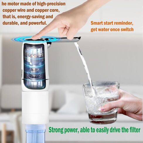 CoolWAY Gallon Water Bottle Electric Water Pump, Portable Electric Water Dispenser Works with Outdoor Filters (K012 Water Pump) in Saudi Arabia