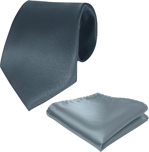 Boys Tie and Pocket Square Set, Kids Ties Elastic Strap Neckties for Wedding Graduation School Halloween Costume Accessories in Kuwait