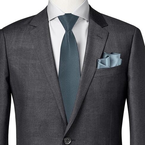 Boys Tie and Pocket Square Set, Kids Ties Elastic Strap Neckties for Wedding Graduation School Halloween Costume Accessories in Kuwait