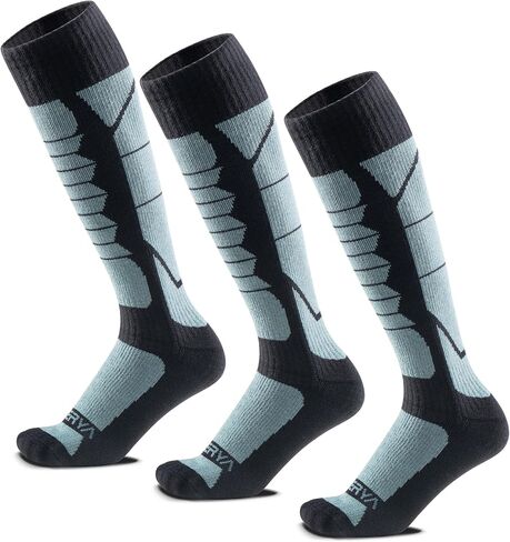 Merino Wool Socks for Skiing, Snowboarding, Winter Outdoors, Over the Calf, Warm Thermal Socks for Cold Weather in Kuwait
