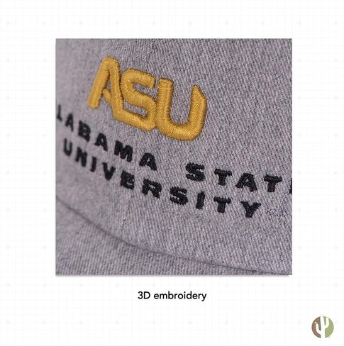 Desert Cactus Alabama State University Baseball Hat Hornets ASU Brimmed Embroirderd Hats Cap Adjustable Cloth Strap Adult (Style C) White in Saudi Arabia