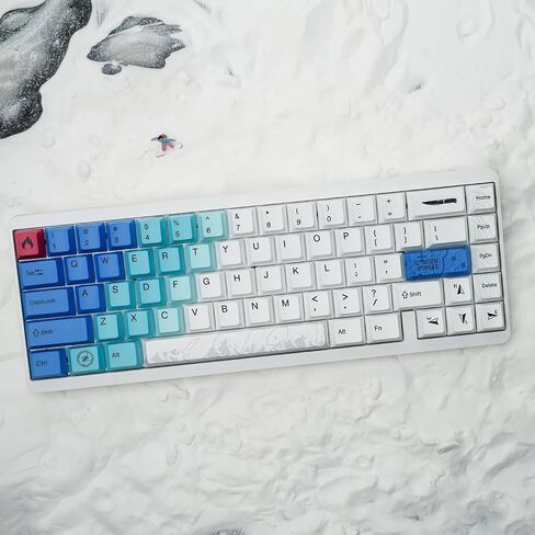 لوحة مفاتيح الألعاب VARMILO Muse65 مع هيكل من سبائك الألومنيوم مُشكل باستخدام الحاسب الآلي، لوحة مفاتيح سلكية مغناطيسية بيضاء تتميز بمشغل قابل للتعديل للعبة FPS (مثل Gard) in Kuwait