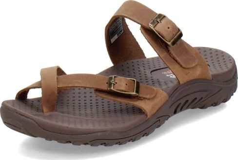 صندل نسائي من Skechers Reggae-Caribean-Double Buckle Toe Thong Slide in Saudi Arabia