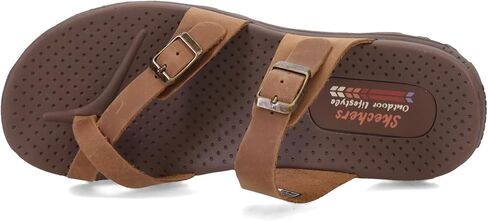 صندل نسائي من Skechers Reggae-Caribean-Double Buckle Toe Thong Slide in Saudi Arabia