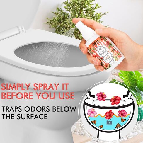 Toilet Spray for Poop, Fresh Citrus, Bathroom Spray Odor Eliminator, 2Fl Oz 2 Pack in Saudi Arabia