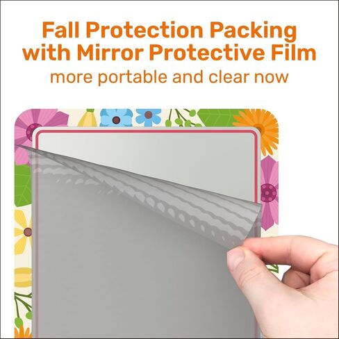 Locker Mirror Magnetic for School and Office, with Strong and 100% Magnetic Mirror for Locker, Magnetic Locker Mirror with Colorful Design, 1 Pack, Safety Stylish Locker Accessories in Saudi Arabia