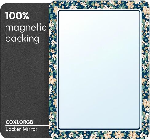 Locker Mirror Magnetic for School and Office, with Strong and 100% Magnetic Mirror for Locker, Magnetic Locker Mirror with Colorful Design, 1 Pack, Safety Stylish Locker Accessories in Saudi Arabia