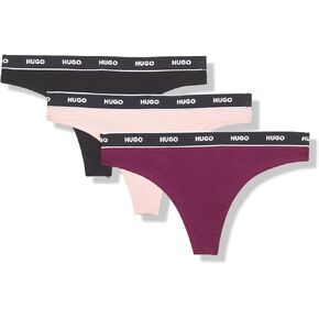 Women's 3-Pack Repeat Logo Cotton Stretch Thongs