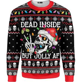 ACEPrints Funny Ugly Christmas Sweatshirts for Men Women for Men Women Polyester Sweatshirt