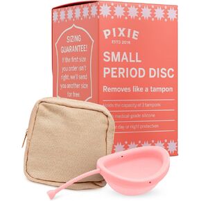 Pixie Menstrual Disc Kit - Best Period Disc Starter Kit - 2 Discs, 20 Wipes, Wash, Lube, Public Restroom Carry Cup, Stain Remover & Storage Bag - Proven to Become A Successful Menstrual Disc User