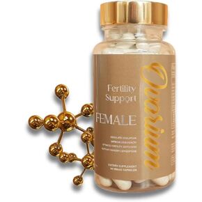 Ovarium® Fertility Support Supplement - Female Blend - Vegan Multivitamin w/Black Tea Extract, DHA, Omega-3, Chasteberry, & Folate - Supports Healthy Conception & Improves Egg Health (60 Capsules)
