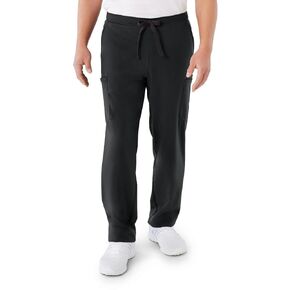 Unisex Clinton Straight Leg Six Pocket Cargo Scrub Pant in Black, XX-Large