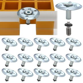 Zonon 25 Set 1-1/4" Drilling Fastening Grating Disc Threaded Stud Kit Grille Fastening Grating Disc with Stainless Steel Studs