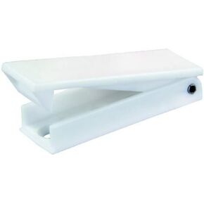 JR Products 10355 Squared Baggage Door Catch - White, Pack of 2