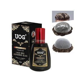 UOG Toupee Adhesive Glue - Waterproof, Quick-Drying, Allergy-Free | Strong Hold for Poly, PU Base Hairpieces & Lace Wigs | Hair Replacement Adhesive with No Irritation or Itching (2-3 Layers) - 1.3 oz