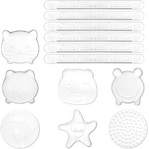 13 Pcs Clear Furniture Bumpers Rubber Wall Protector Self Adhesive Bumper Stripes Guards Edge Buffer Pads for Shower Cabinet Drawer Car Fridge Door Stopper Toilet Lid Chair Back Door Knobs
