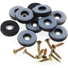 Non Slip Furniture Pads,ULIFESTAR Plastic Screw On Furniture Pads,Hardwood Floor Protectors for Chair Sofa Couch Leg,Non Skid Furniture Grippers Furniture Sliders,20 Pack Round (22mm Dia)