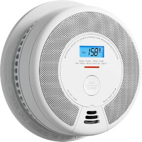 X-Sense 10-Year Battery Combination Smoke Carbon Monoxide Alarm Detector with Large LCD Display (Standalone Model)