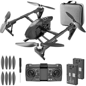 KS66 Drone 1080P Camera, New lLanding Gear Drone, Brushless Motor, 2 batteries, Optical Flow Localization, Active Obstacle Avoidance, One Key Take Off/Landing. (White - 2 batteries)