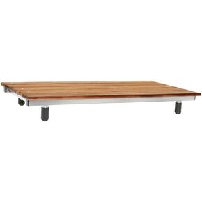30" x 15" Bridgeport Removable Tub Seat with Natural Teak Wood 3" Slats