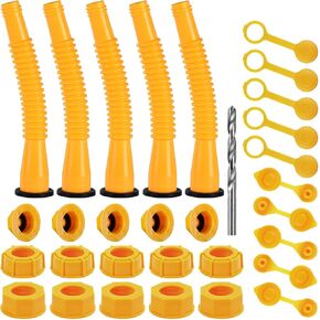Gas Can Spout Replacement, Replacement Gas Can Spout. Gas Can Nozzle (5 Kit-Yellow) All gaskets are installed and ready to use upon receipt. For 1/2/5/10 gallon gas can. Easy and convenient to use