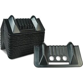 ENJ 20 Pack Black Flatbed Edge Protectors for Cargo Loads Corner Protectors Flatbed Used Together with Webbing to Protect Cargo