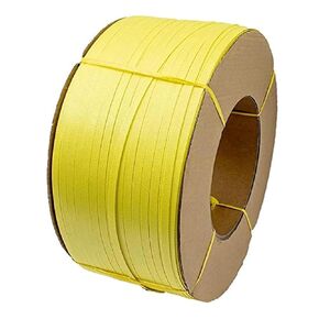 3937 ft x 5/8 in Embossed PET Banding Strapping Coil, Transparent Green, No Breaking When Fold/Bend, 1650 lbs Break Strength, for Heavy Duty Pallet, Firewood Bundles