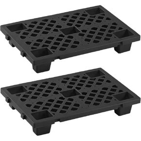 2 Pcs Plastic Pallets, Lightweight Waterproof Floor Pallet, Interlocking Storage Pad with Breathable Grids, Applicable to Indoor and Outdoor, Garages, Kitchen and Basement