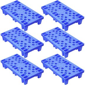 6pcs Plastic Pallets,Lightweight Moisture-Proof Floor Pallet,L 19.6" x W 11.8"x H 3.9",Applicable to Supermarket Restaurant Kitchens Shops Warehouse Basement Storage,Large Goods Can Be Placed.