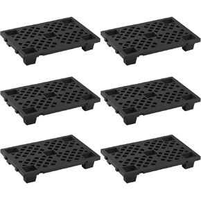 6 Pcs Plastic Pallets, Lightweight Waterproof Floor Pallet, Interlocking Storage Pad with Breathable Grids, Applicable to Indoor and Outdoor, Garages, Kitchen and Basement