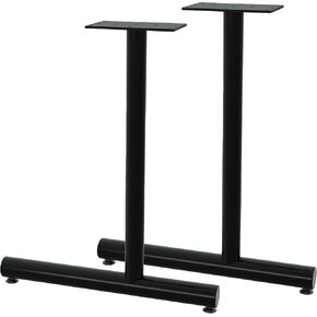 Bennet Table C-Leg Base Set, 27.75" Height, 2" Diameter Column with Rolling Casters, for Classrooms, Conference Rooms, Training Rooms, 2CT Black | Casters