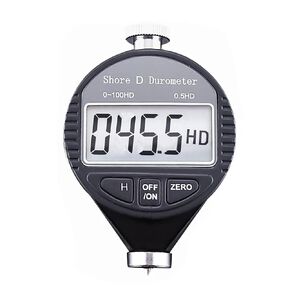 Rubber Hardness Tester Digital Shore Type D Durometer Hardness Tester 0~100HD Shore D Tire Hardness Tester Meter with LCD Display for Ultra-Hard Rubber,Thermal Plastic,Tire,Resin, Fiber,Glass