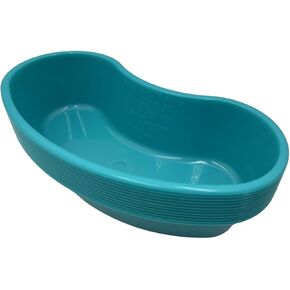 Comfort Axis Kidney Shaped Emesis Plastic Basin with Graduations, 16 Ounces, 12 Pack, Turquoise