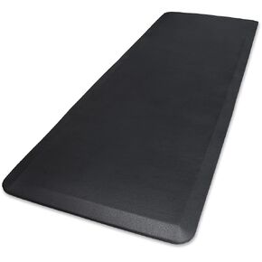 Extra Large Bedside Fall Protection Mat, Safety Mat for Elderly and Disabled, Non-Slip Grip with Anti-Trip Beveled Edges, 70"x 24"x .5", Black