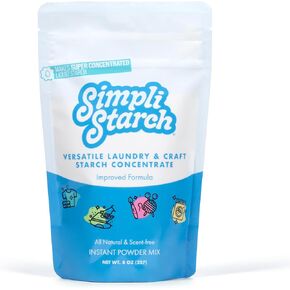 Simpli Starch® Dry Mix Makes Super Concentrated Liquid Starch For Laundry. Ideal Refill For Non-Aerosol Spray Bottles & Travel, Perfect For Crafts - Pack- 8oz (1)