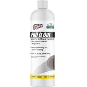 CHOMP! Concrete Oil Stain Remover: Pull It Out Removes and Cleans Oils, Greases from Garage Floors & Driveways, 128 Fl Oz
